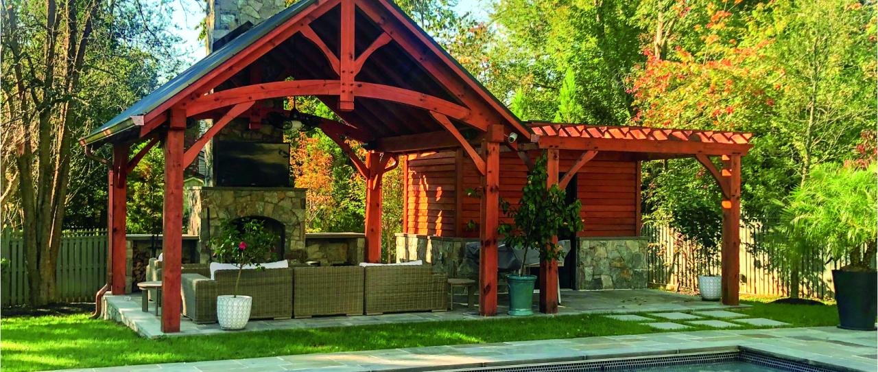 Outdoor Pool Pavilions - Custom Vinyl &amp; Timber Frame - PA 